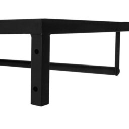 Living And Home Black Wall Mounted Bedroom Clothes Rack With Top Shelf - thumbnail 4