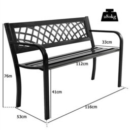 2 Seater Patio Garden Bench Patio Elegent Loveseat - thumbnail 2