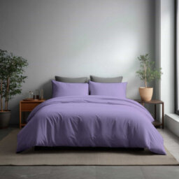 Microfibre Soft Touch Duvet Cover And Pillowcase/s Set Bed Linen Lilac