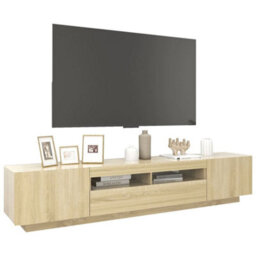 Vidaxl Tv Cabinet With Led Lights Sonoma Oak 200X35X40 Cm - thumbnail 6