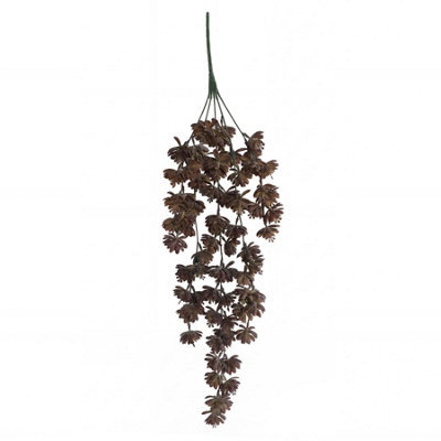 Leaf 70Cm Artificial Trailing Sedum Succulent Plant Dusty Brown Hanging Faux Greenery - image 1