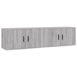 Berkfield Wall-Mounted Tv Cabinets 2 Pcs Grey Sonoma 80X34.5X40 Cm - thumbnail 2