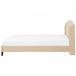 Beliani Bed Fabric Bordeaux 180 X 200 Cm (Eu Super King) Beige - thumbnail 5