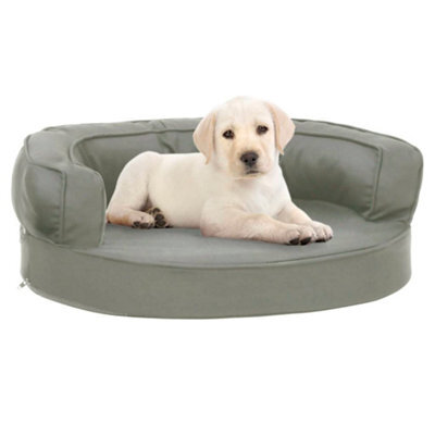 Walplus Ergonomic Dog Bed Mattress 60X42 Cm Linen Look Grey - image 1