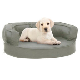 Walplus Ergonomic Dog Bed Mattress 60X42 Cm Linen Look Grey - thumbnail 1