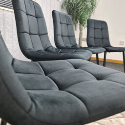 Kosy Koala Dining Chairs Set Of 4 Black Tufted Chairs Velvet Chairs Seats - thumbnail 2