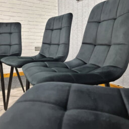 Kosy Koala Dining Chairs Set Of 4 Black Tufted Chairs Velvet Chairs Seats - thumbnail 8