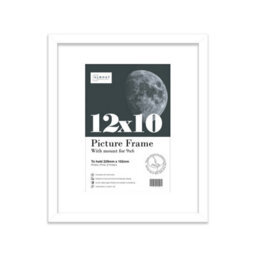 "12X10"" White Frame With Mount For 9X6"" Pictures 20mm Thin Edge Portrait And Landscape Display With Wall Hooks And Kickstand" - thumbnail 1