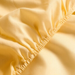 Ohs Ultra Soft Microfibre Plain Fitted Bed Sheet, Lemon - King - thumbnail 4