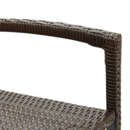 Walplus 5 Piece Garden Bar Set Brown Solid Wood Acacia And Poly Rattan - thumbnail 9