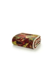 Deyongs Winter Leaves Throw Rust Cosy Sherpa Lined Leaf Print Blanket 130X170Cm - thumbnail 3