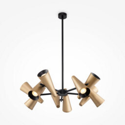 Luminosa Lighting Luminosa Maytoni Giro Modern 10 Light Multi Arm Pendant Ceiling Light Brass Gu10 - thumbnail 1
