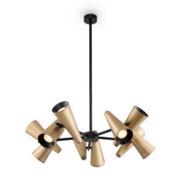 Luminosa Lighting Luminosa Maytoni Giro Modern 10 Light Multi Arm Pendant Ceiling Light Brass Gu10 - thumbnail 2
