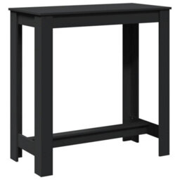 Berkfield Bar Table Black 102X50X103.5 Cm Engineered Wood - thumbnail 2