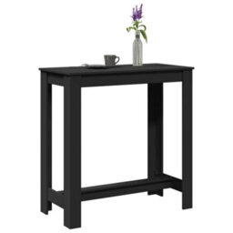 Berkfield Bar Table Black 102X50X103.5 Cm Engineered Wood - thumbnail 1