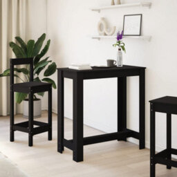 Berkfield Bar Table Black 102X50X103.5 Cm Engineered Wood - thumbnail 3