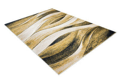 RugsX Carpet Fusion 1617 Yellow Cream - Waves, Modern, Abstract 140X190 Cm - image 1
