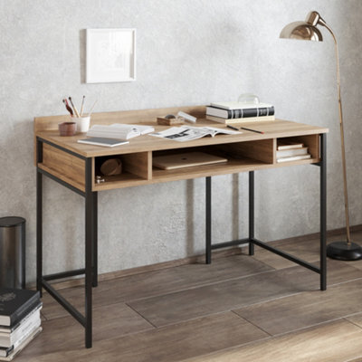 Decorotika Tumata Writing Desk Study Desk Walnut And Black - image 1