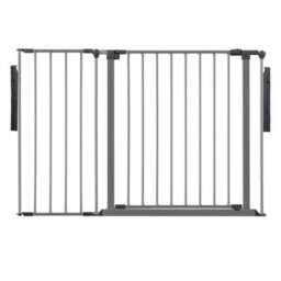 Safetots Premium Multi Panel Room Divider, Up To 115Cm Wide, Grey, 70Cm Tall, Flexible Barrier With Door For Baby And Toddler - thumbnail 1