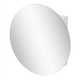Affine Bathroom Round Door Mirror Stainless Steel Sleek Modern Cabinet 600 X 600mm - thumbnail 6