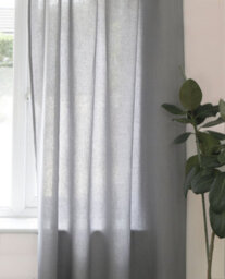 Love My Window Linen Grey Slot Top Voile Panel - thumbnail 4