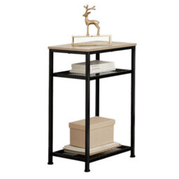 Tectake Bedside Table York - Industrial Style, With 2 Grid Shelves, 45.5 X 36 X 75.5 Cm - Industrial Wood Light, Oak Sonoma - thumbnail 4