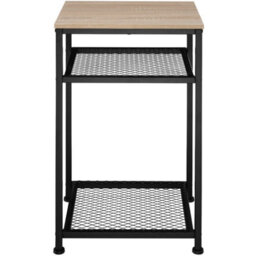 Tectake Bedside Table York - Industrial Style, With 2 Grid Shelves, 45.5 X 36 X 75.5 Cm - Industrial Wood Light, Oak Sonoma - thumbnail 7
