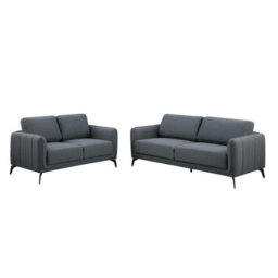 More4Homes Oslo Modern Scandi Style Fabric Living Room 2+3 Seater Sofa Set (Dark Grey) - thumbnail 2