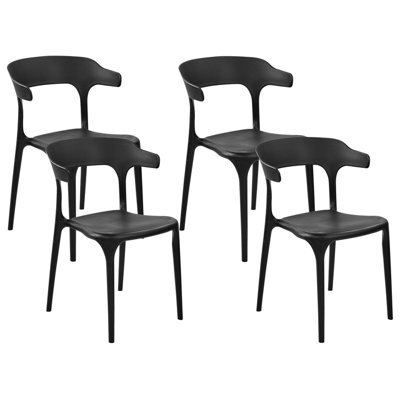 Beliani Set Of 4 Garden Chairs Gubbio Black - image 1