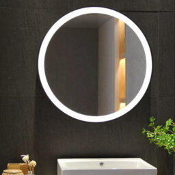 Biznest Round Bathroom Led Mirror Lights Illuminated Demister Pad Antifog Touch Design 1 (50X50Cm)
