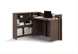 Arte Bed Concept Oak Dunin Hidden Folding Desk 115Cm - Right-Hand Convertible Workspace With Storage - thumbnail 2