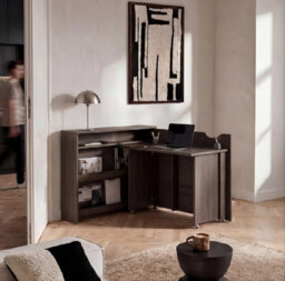 Arte Bed Concept Oak Dunin Hidden Folding Desk 115Cm - Right-Hand Convertible Workspace With Storage - thumbnail 1