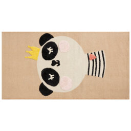 Beliani Kids Rug Bunan Beige 80 X 150 Cm Cotton - thumbnail 1