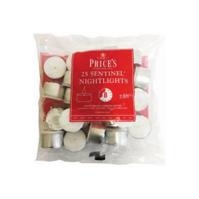 Price's Candles Prices Sentinel Nightlights Pack Of 25