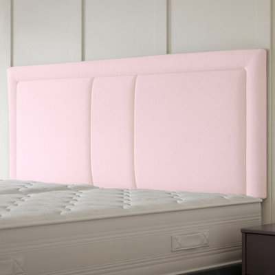 "Urban Textures - Atlas Luxury 20"" High Velvet Fabric Upholstered Headboard - Pink" - image 1