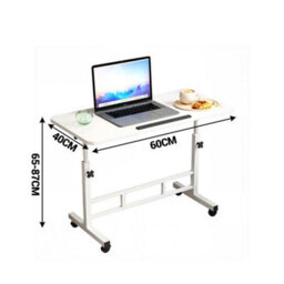 60X40Cm/white Height Adjustable Standing Desk Tilting Overbed Table - thumbnail 2