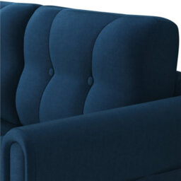 Yaheetech 3 Seater Upholstered Corner Sofa With Ottoman - Blue - thumbnail 8