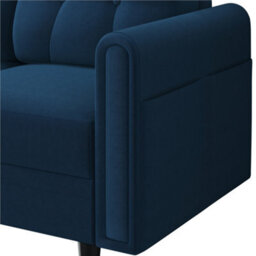 Yaheetech 3 Seater Upholstered Corner Sofa With Ottoman - Blue - thumbnail 9