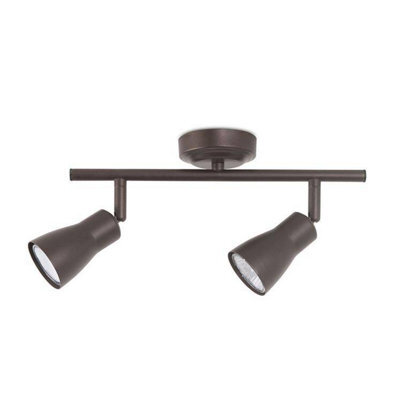Luminosa Lighting Luminosa Safran Twin Spotlight Brown 2X Gu10