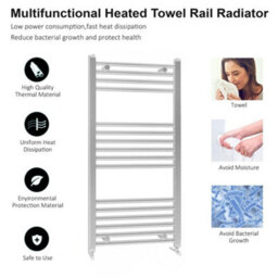 ARKO BATHROOM Arko Towel Radiator, Heated Towel Rails,wall Mounted Ladder Radiators 400X1000mm,chrome - thumbnail 5