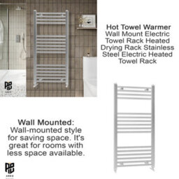 ARKO BATHROOM Arko Towel Radiator, Heated Towel Rails,wall Mounted Ladder Radiators 400X1000mm,chrome - thumbnail 6
