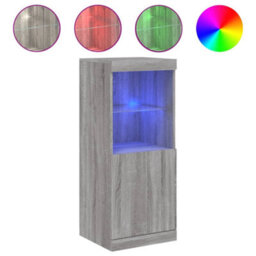Berkfield Sideboard With Led Lights Grey Sonoma 41X37X100 Cm - thumbnail 2