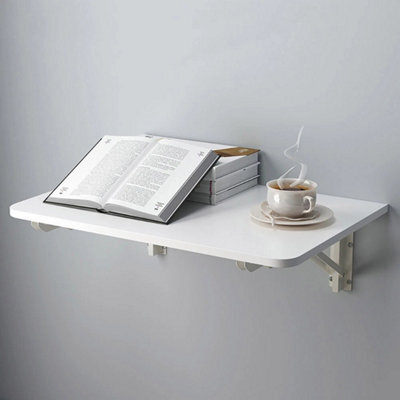 80X60 Cm Folding Wall Mounted Desk Unit Dining Table Drop Leaf Computer Shelf - image 1