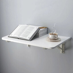80X60 Cm Folding Wall Mounted Desk Unit Dining Table Drop Leaf Computer Shelf - thumbnail 1