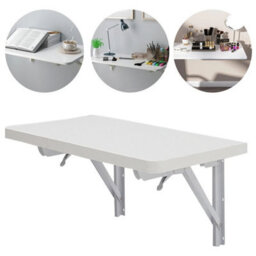 80X60 Cm Folding Wall Mounted Desk Unit Dining Table Drop Leaf Computer Shelf - thumbnail 3