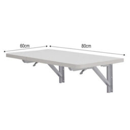 80X60 Cm Folding Wall Mounted Desk Unit Dining Table Drop Leaf Computer Shelf - thumbnail 2