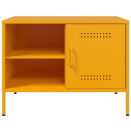 Berkfield Tv Cabinets 2 Pcs Mustard Yellow 68X39X50.5 Cm Steel - thumbnail 6
