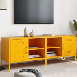 Berkfield Tv Cabinets 2 Pcs Mustard Yellow 68X39X50.5 Cm Steel - thumbnail 1
