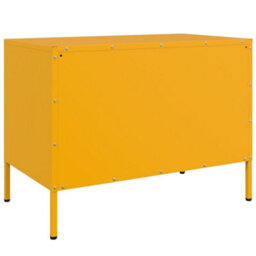 Berkfield Tv Cabinets 2 Pcs Mustard Yellow 68X39X50.5 Cm Steel - thumbnail 9