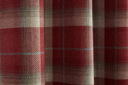 Sundour Carnoustie Red Checked Eyelet Blackout Curtains - thumbnail 2